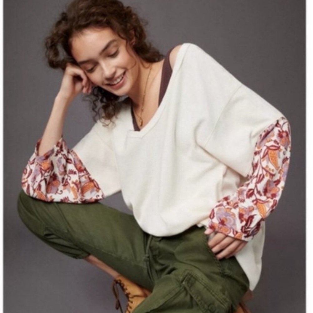 Anthropologie Annette Thermal Waffle Shirt